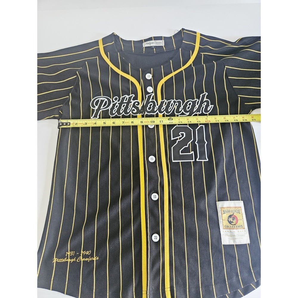 Pittsburgh Crawfords Jersey - Mens Small Black Negro League 21 Baseball Headgear - Picture 10 of 11
